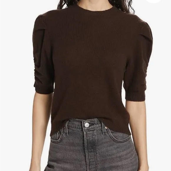 Frame Denim Dark Brown Crew Neck Sweater - Picture 2 of 4